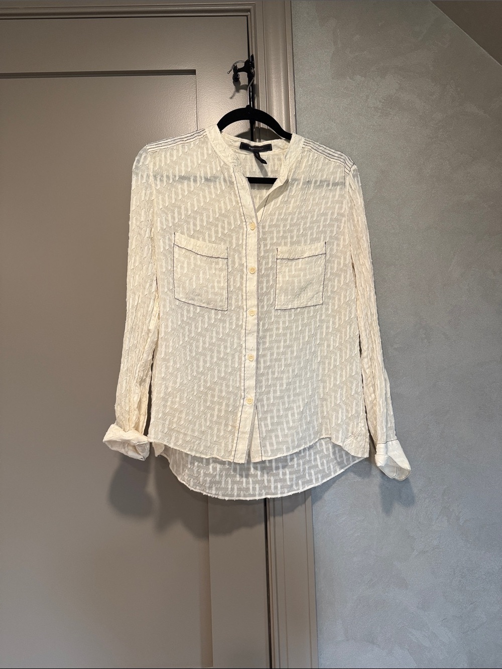 BCBG black and white blouse